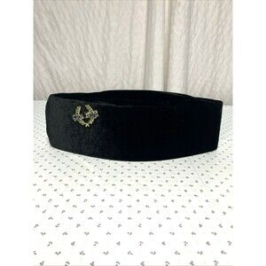 Oga Faaji African Native Foldable Crown Hat Velvet Lagos Size L & Pin